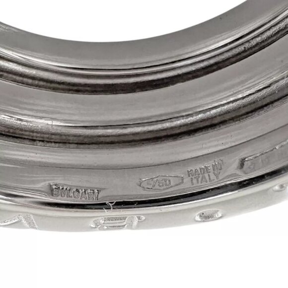 BVLGARI Ring US 4 1/4 EU47 K18 white gold B-zero.1 3 bands used - Picture 7 of 7